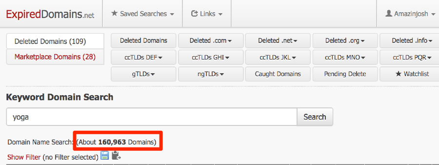 expired domains yoga