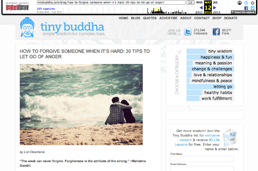 tiny buddha top 404 page